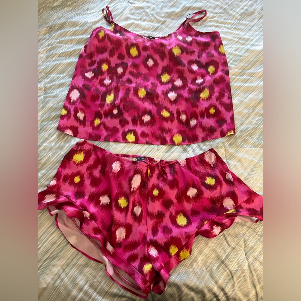 Soma XL satin pajama short set